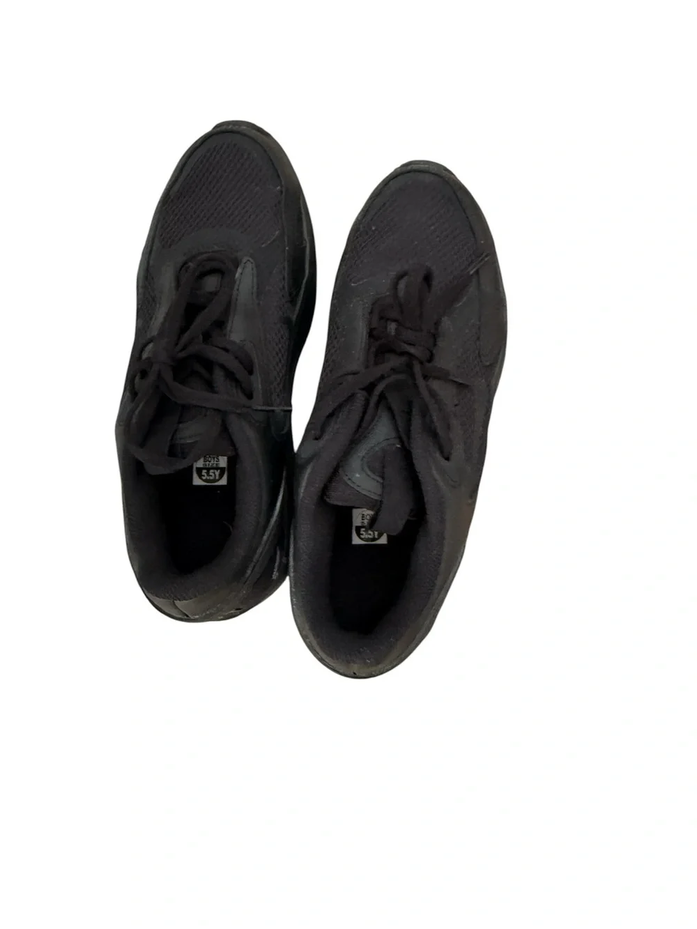 Nike Kids All-Black Mesh Lace-Up Sneakers